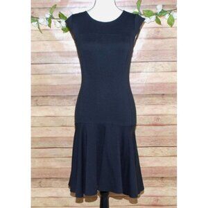 Kate Young Ladies Black Dress Size 2 Fit And Flare Back Zip Whimsy Goth